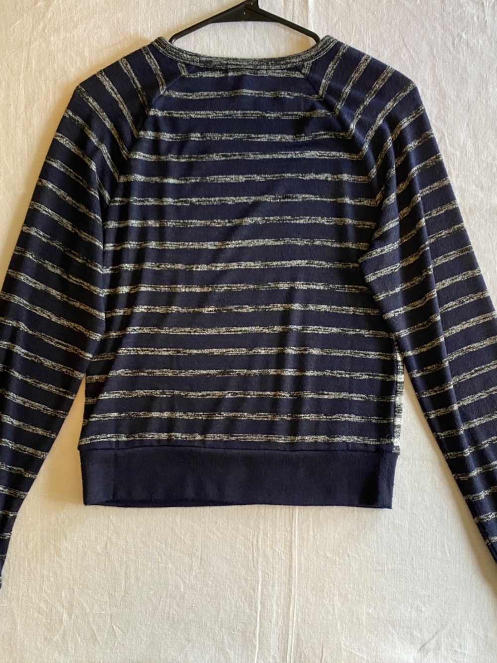 Rag & Bone Avryl Navy Stripe Crewneck Pullover Sweater SZ XS Preppy Coastal - Picture 4 of 10
